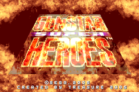Gunstar Super Heroes Title Screen