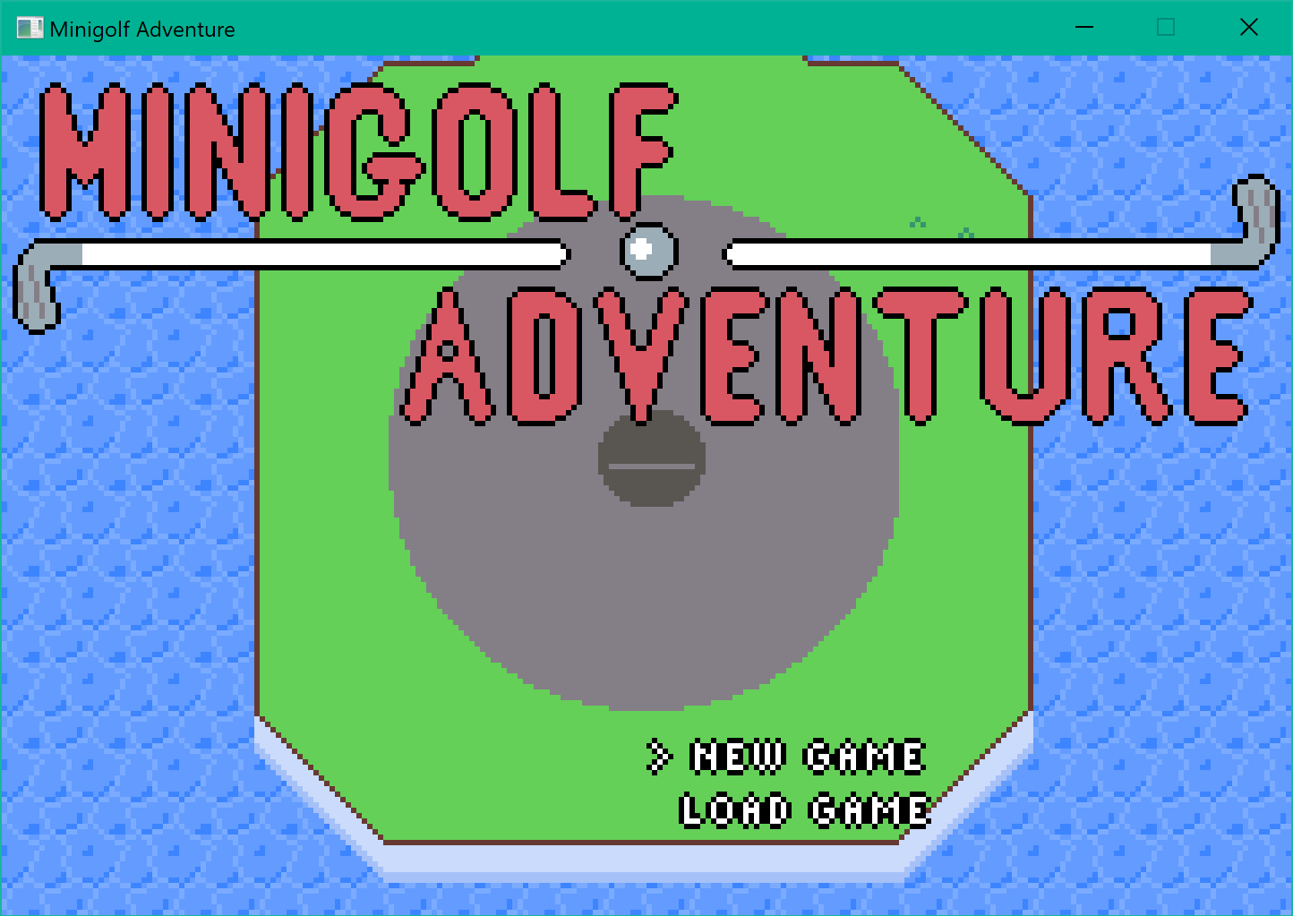 Minigolf Adventure Title Screen
