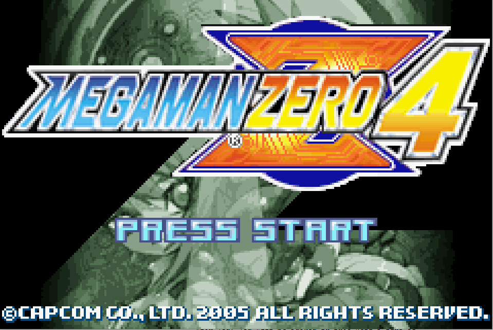 Mega Man Zero 4 Title Screen