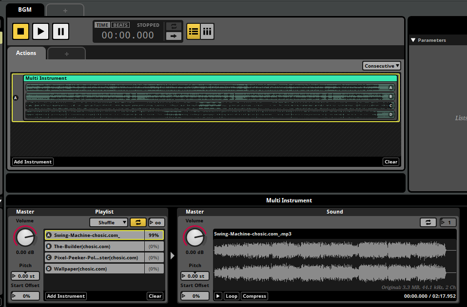 Multi-instrument setup